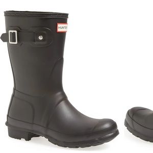 Original Hunter short waterproof boots in black